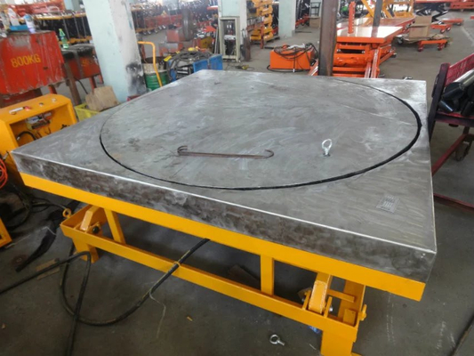 Turnable Scissor Lift Table, Hydraulic Stainless Lift Table For Workline