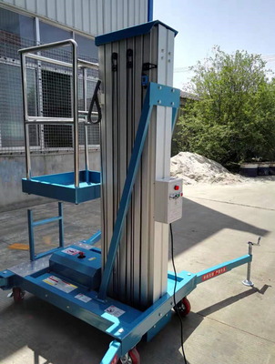 Portable Mobile Elevated Platform Dc Battery Single Mast Aerial Platform Lift