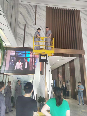 12M Extendable Motorized Wheel Double Mast Mobile Elevating Work Platform
