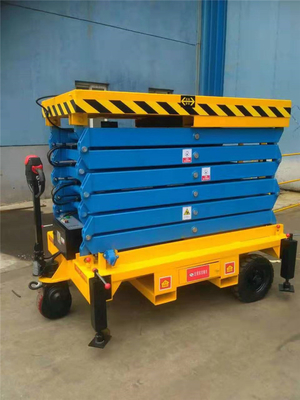 Motorized Wheel Walk Explosion Proof  Valves Hydraulic Mobile Portable Scissor Lift