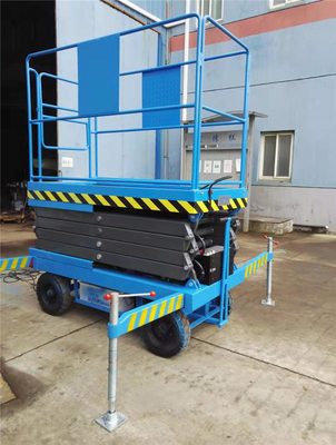 Ayez la plate-forme mobile de abaissement manuelle d'Access de ciseaux de tension de valve et de batterie 24VDC