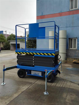 Ascenseur mobile hydraulique aérien de ciseaux de pneu de plate-forme à carreaux antidérapante solide de roue