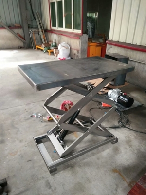 Stainless Steel Scissor Lift Table, Hydraulic Stainless Steel Lift Levelers In Highly Corrosive Environment Application