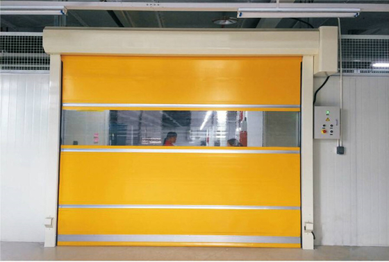 Intérieur inoxydable de tissu de PVC de cadre de porte à grande vitesse rapide industrielle installé pour la Division d'entrepôt